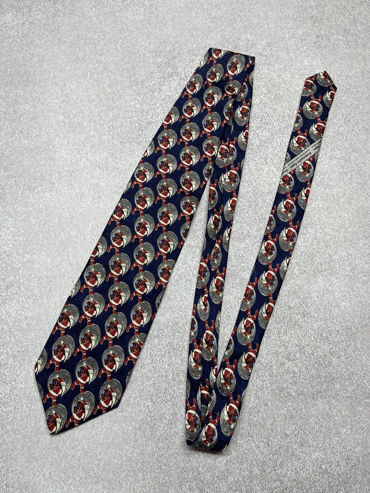 Ermenegildo Zegna Ermenegildo Zegna Tie Santa Clause Print Silk Luxury Size ONE SIZE - 2 Thumbnail