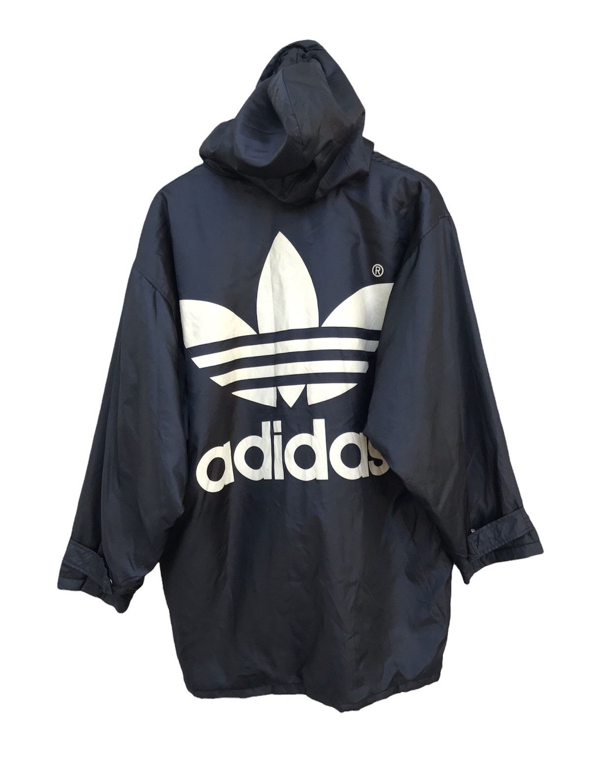 Adidas RARE Vintage Adidas Big LogoSpellout Oversized Sherpa Jacket Size US L / EU 52-54 / 3 - 1 Thumbnail