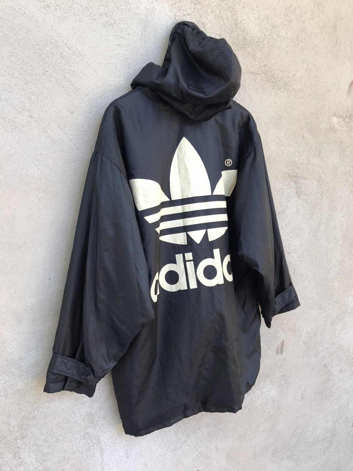 Adidas RARE Vintage Adidas Big LogoSpellout Oversized Sherpa Jacket Size US L / EU 52-54 / 3 - 4 Thumbnail