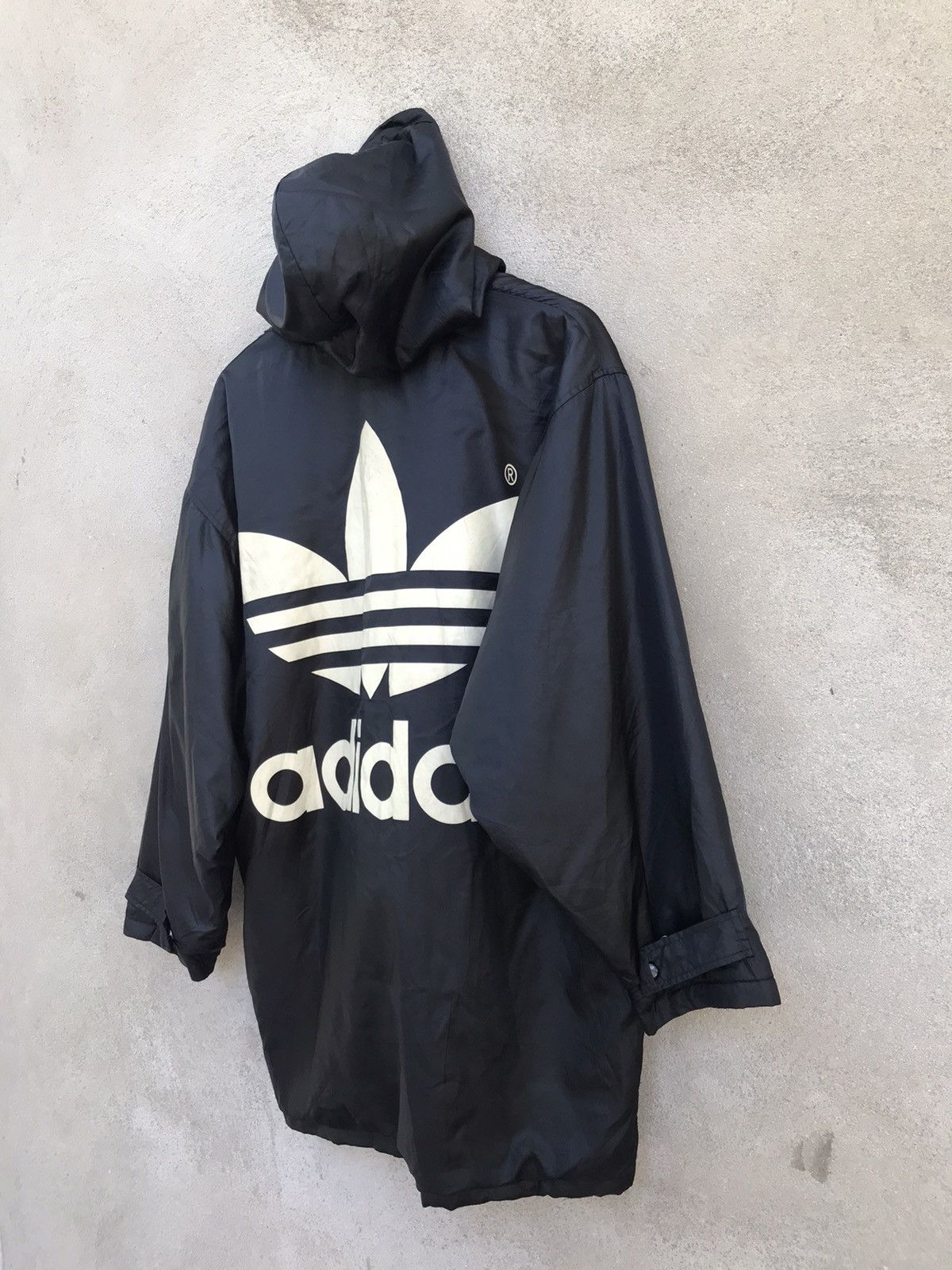 Adidas RARE Vintage Adidas Big LogoSpellout Oversized Sherpa Jacket Size US L / EU 52-54 / 3 - 3 Thumbnail