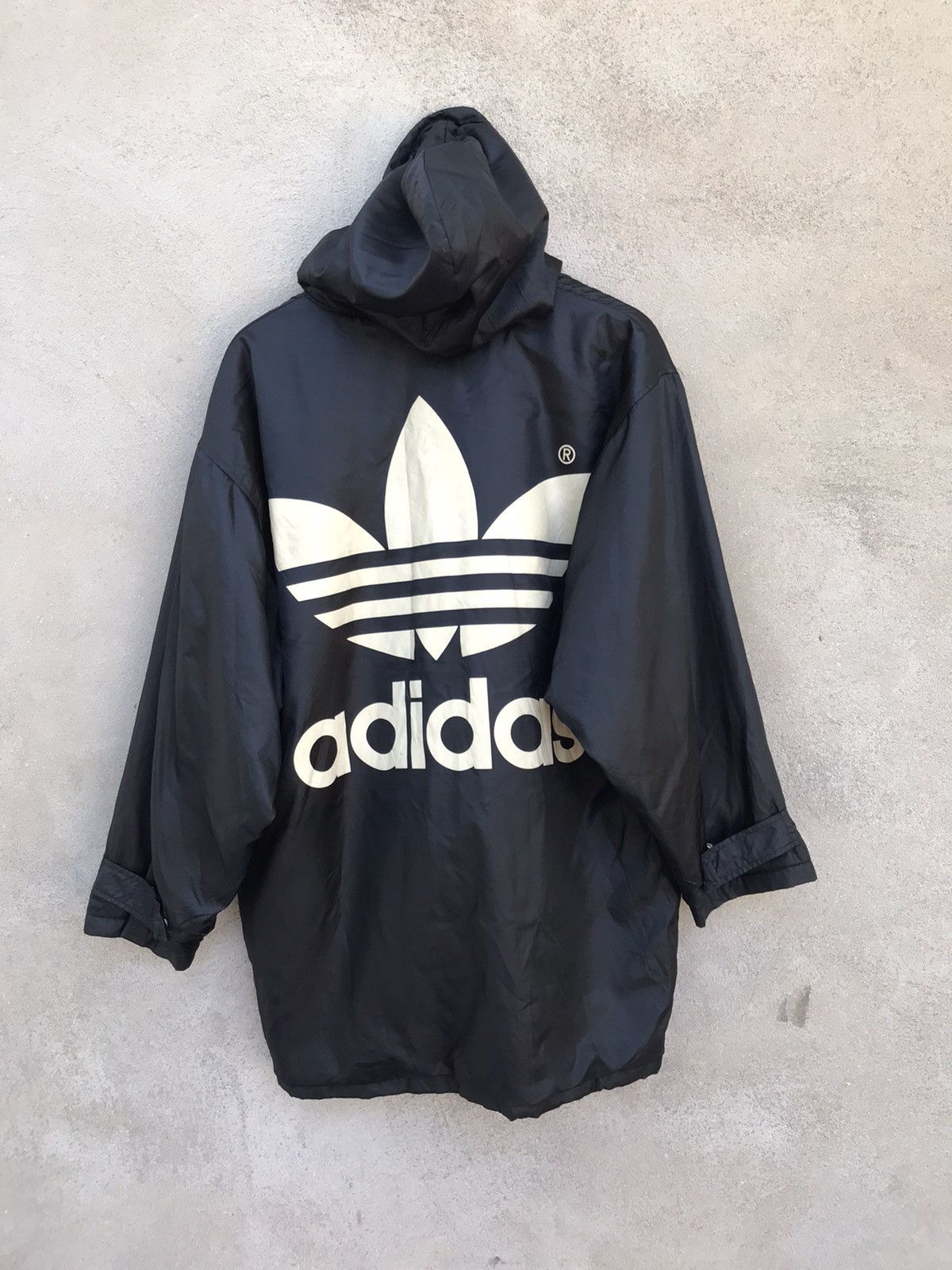 Adidas RARE Vintage Adidas Big LogoSpellout Oversized Sherpa Jacket Size US L / EU 52-54 / 3 - 2 Thumbnail