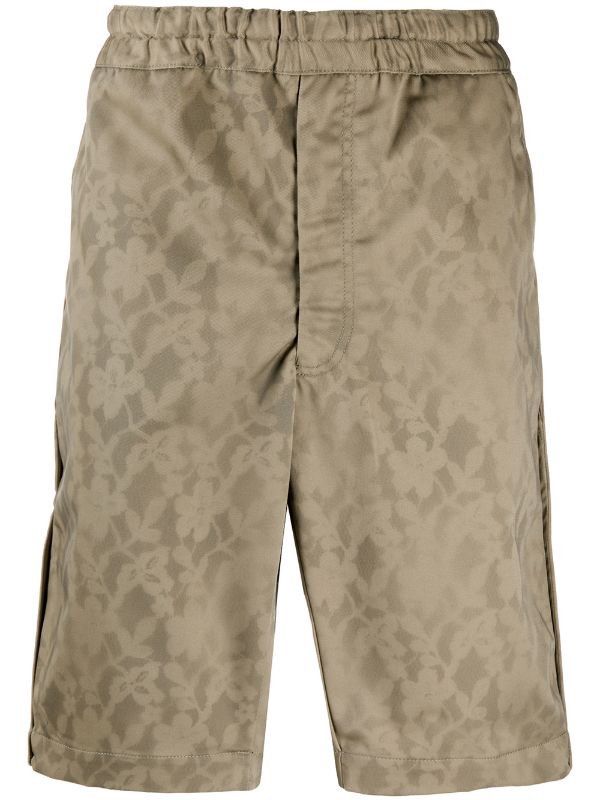 Comme des Garcons Khaki floral print shorts Bermudas Comme des Garçon Size US 31 - 4 Thumbnail