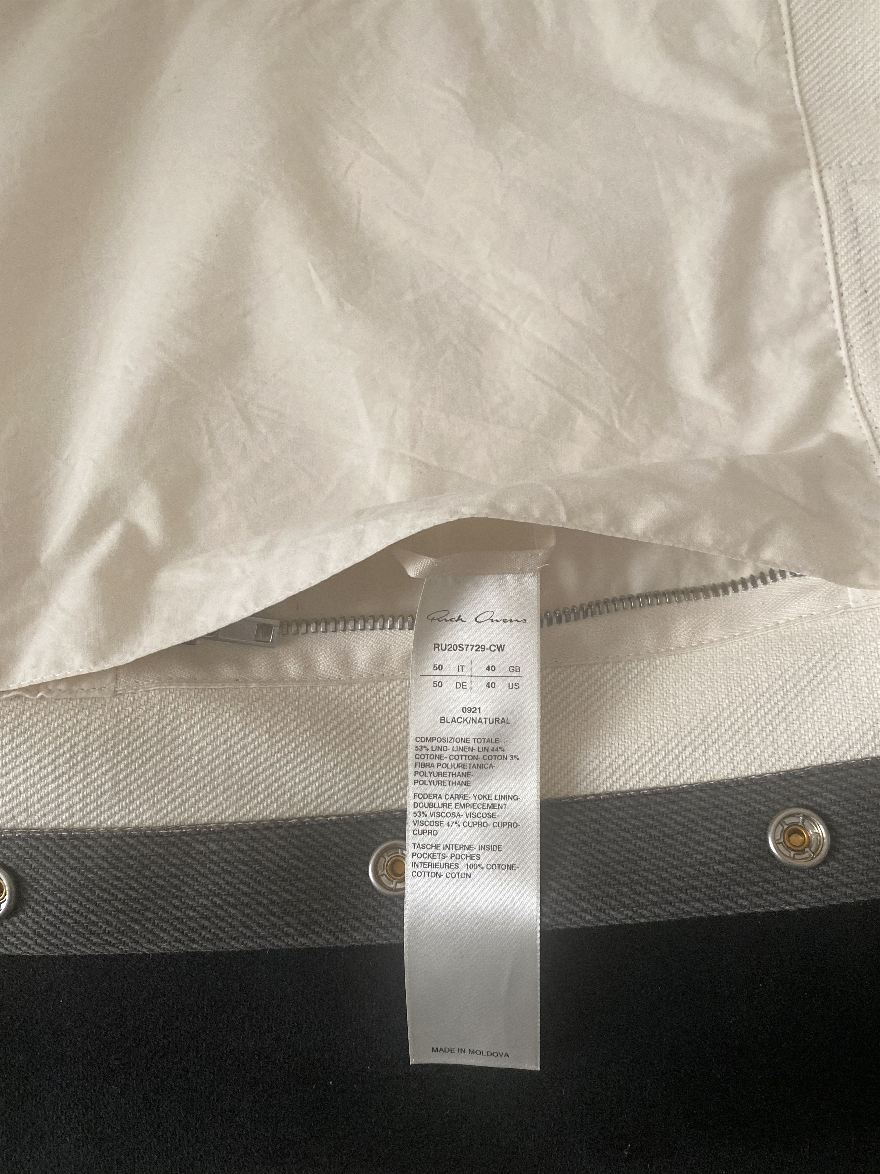 Rick Owens sz50 TECUATL Linen Grey Shirt Worker Thick Cotton Jacket Size US M / EU 48-50 / 2 - 10 Thumbnail
