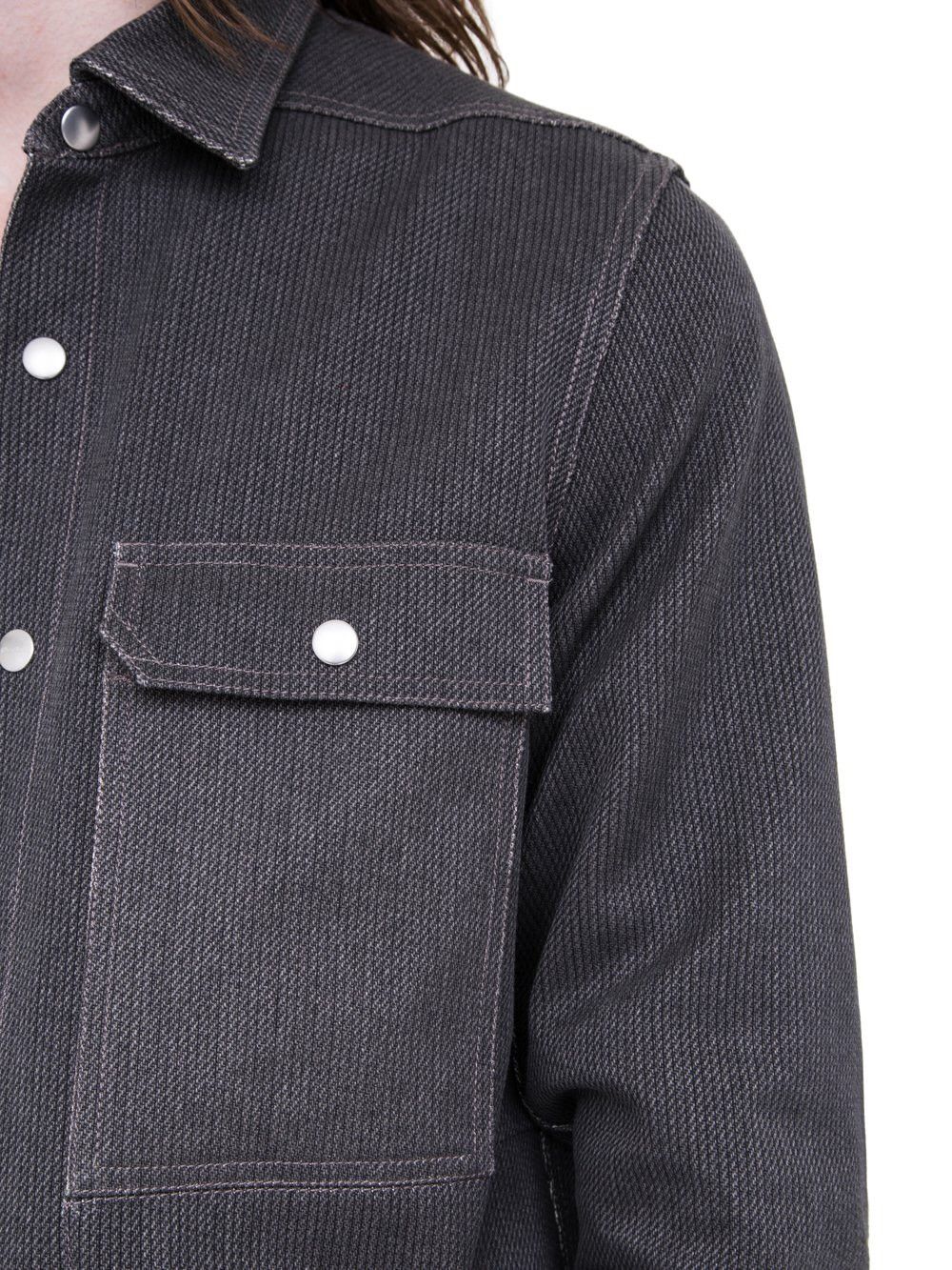 Rick Owens sz50 TECUATL Linen Grey Shirt Worker Thick Cotton Jacket Size US M / EU 48-50 / 2 - 7 Thumbnail