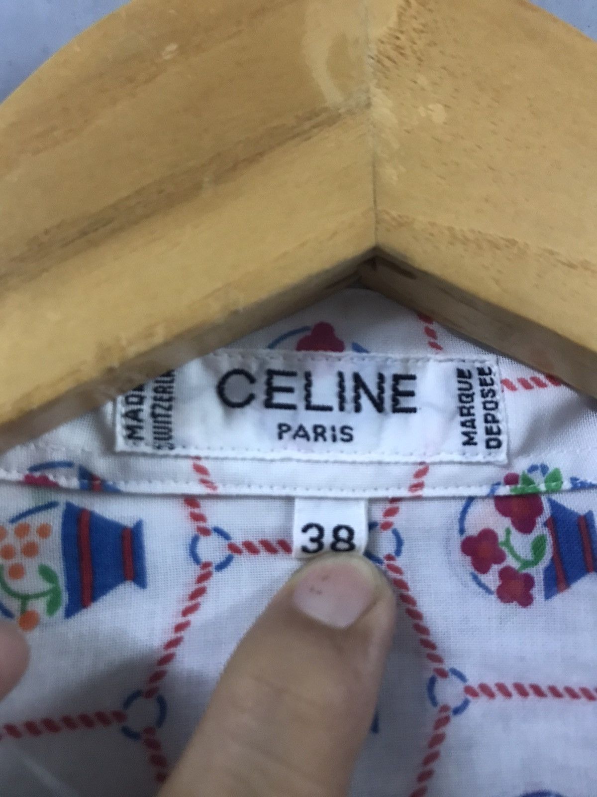 Celine Vintage CELINE Thin Cotton Button Shirt Size XS / US 0-2 / IT 36-38 - 8 Thumbnail