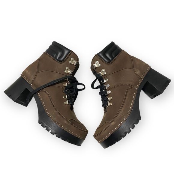 Swedish Hasbeens Swedish Hasbeens Boots, Trail Clog Boots, Brown Size 37EU Size US 7 / IT 37 - 2 Thumbnail