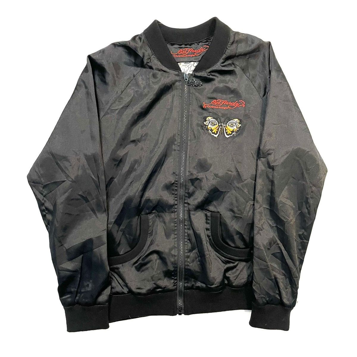 Ed Hardy Christian Audigier bomber jacket vintage drip y2k
