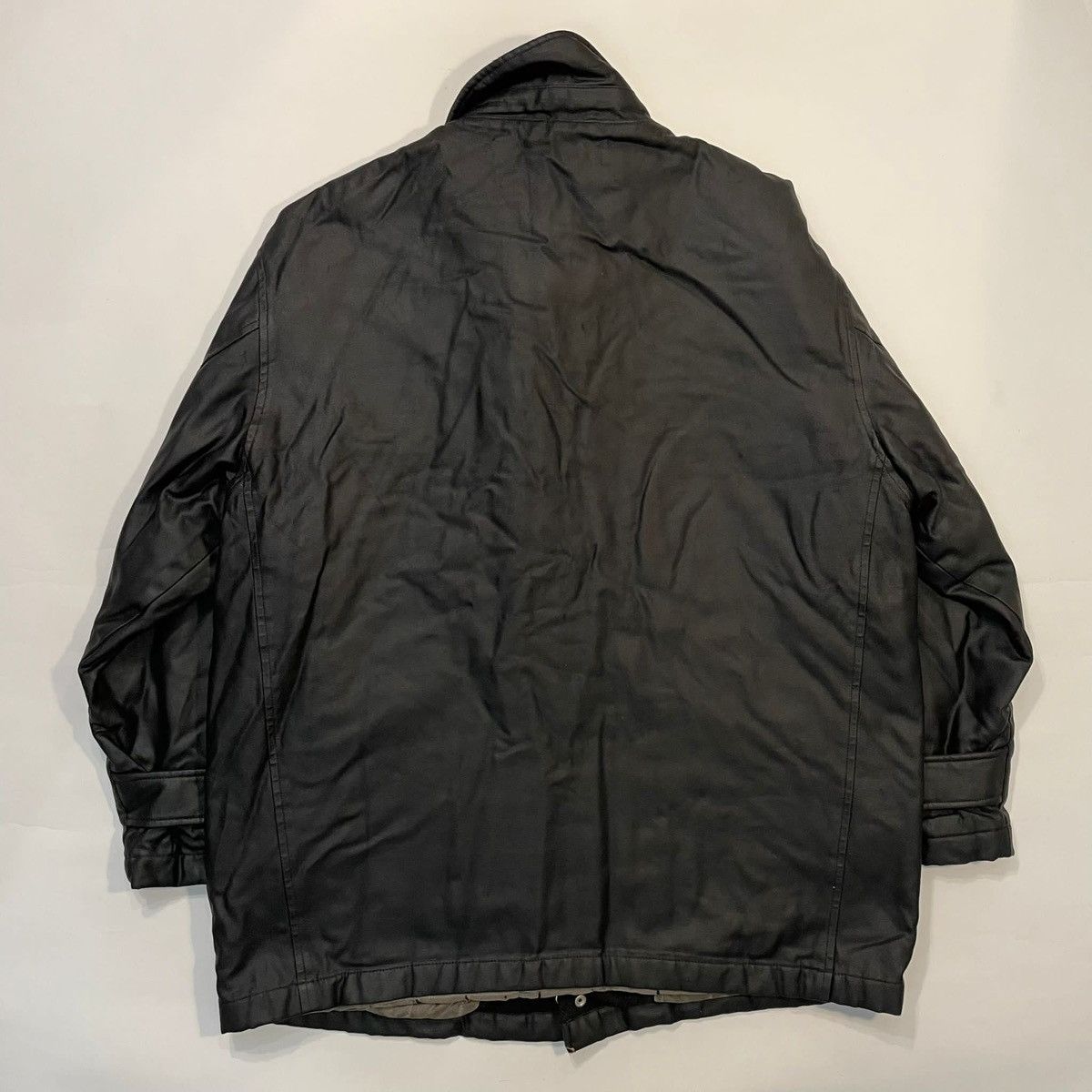 Yves Saint Laurent black parka jacket vintage 90s coat YSL