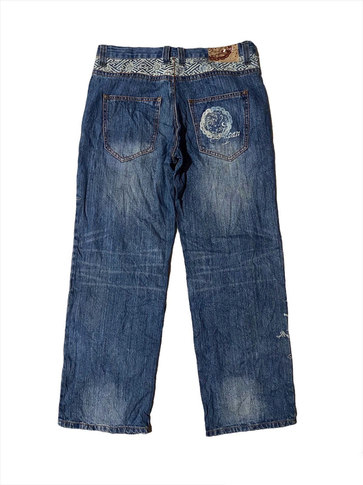 Japanese Brand 💥Japanese Villast Sukajan Tiger Blue Denim Size US 34 / EU 50 - 4 Thumbnail