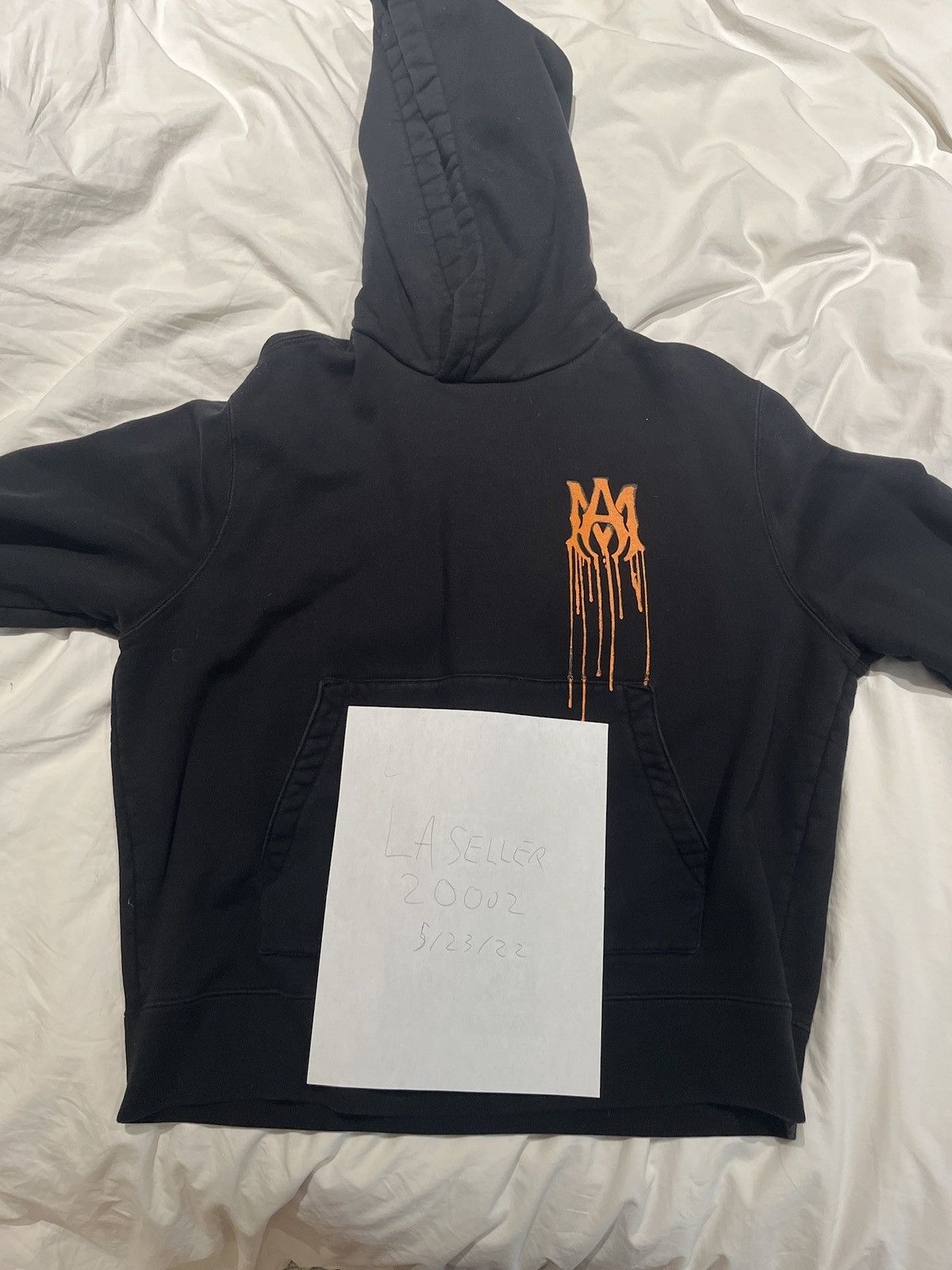 Amiri Embroidered Paint Drip Core Logo Hoodie Grailed