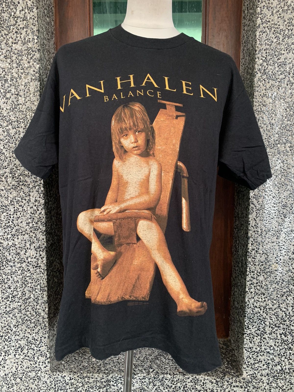 90s vintage VAN HALEN balance XL Tシャツ Vintage 90s Van Halen Balance World Tour Rock Band T Shirt