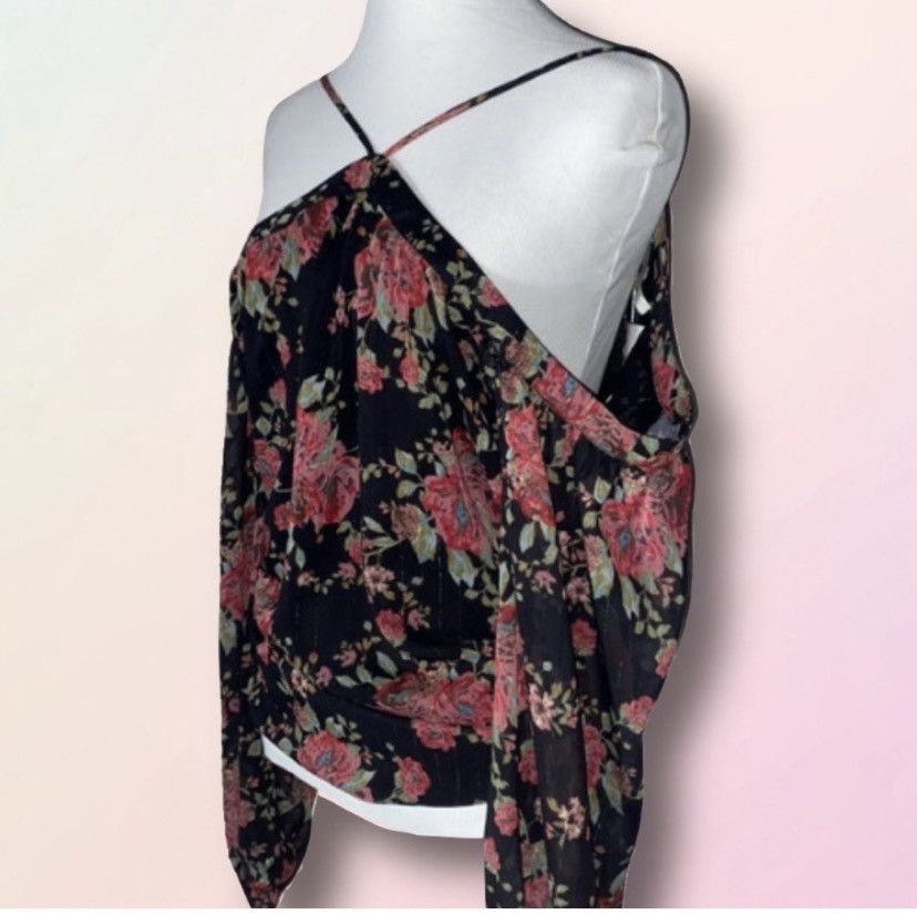 Bloomingdale's WAYF, Boho, Cold Shoulder, Floral Blouse Size S / US 4 / IT 40 - 1 Thumbnail