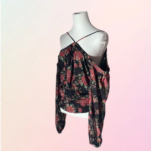 Bloomingdale's WAYF, Boho, Cold Shoulder, Floral Blouse Size S / US 4 / IT 40 - 13 Thumbnail