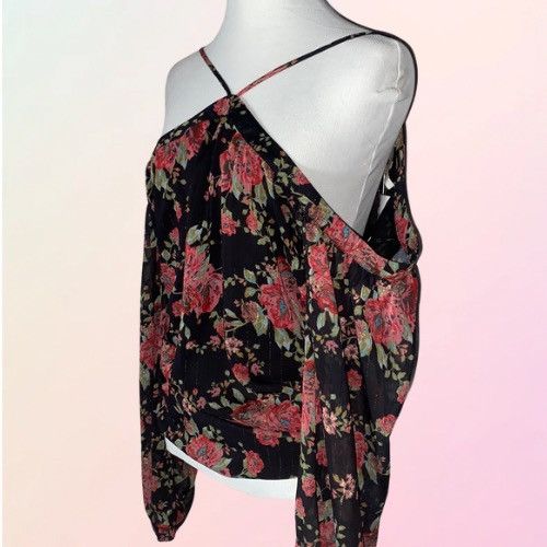 Bloomingdale's WAYF, Boho, Cold Shoulder, Floral Blouse Size S / US 4 / IT 40 - 14 Thumbnail