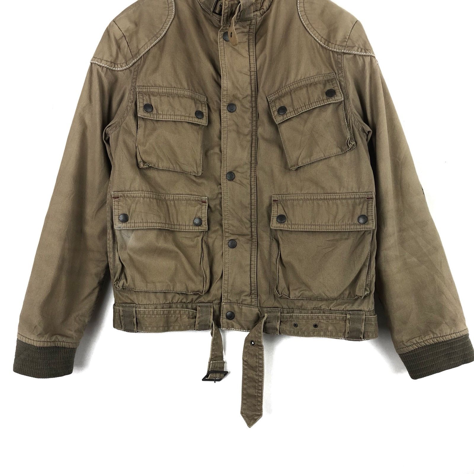 Japanese Brand (A46) Ball Biker Jacket Ace Cafe Racer 4 Pockets Size US S / EU 44-46 / 1 - 3 Thumbnail