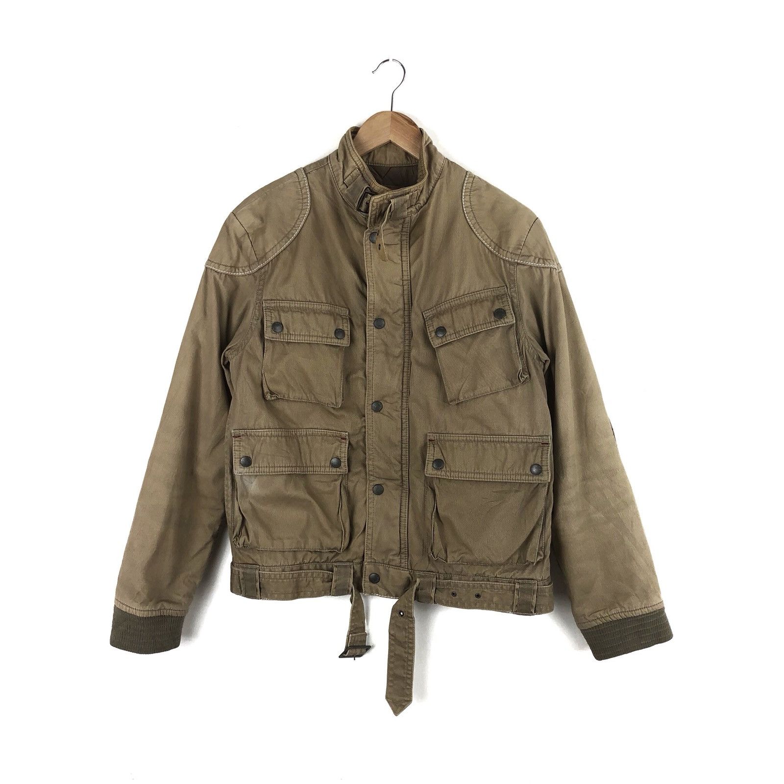 Japanese Brand (A46) Ball Biker Jacket Ace Cafe Racer 4 Pockets Size US S / EU 44-46 / 1 - 1 Thumbnail