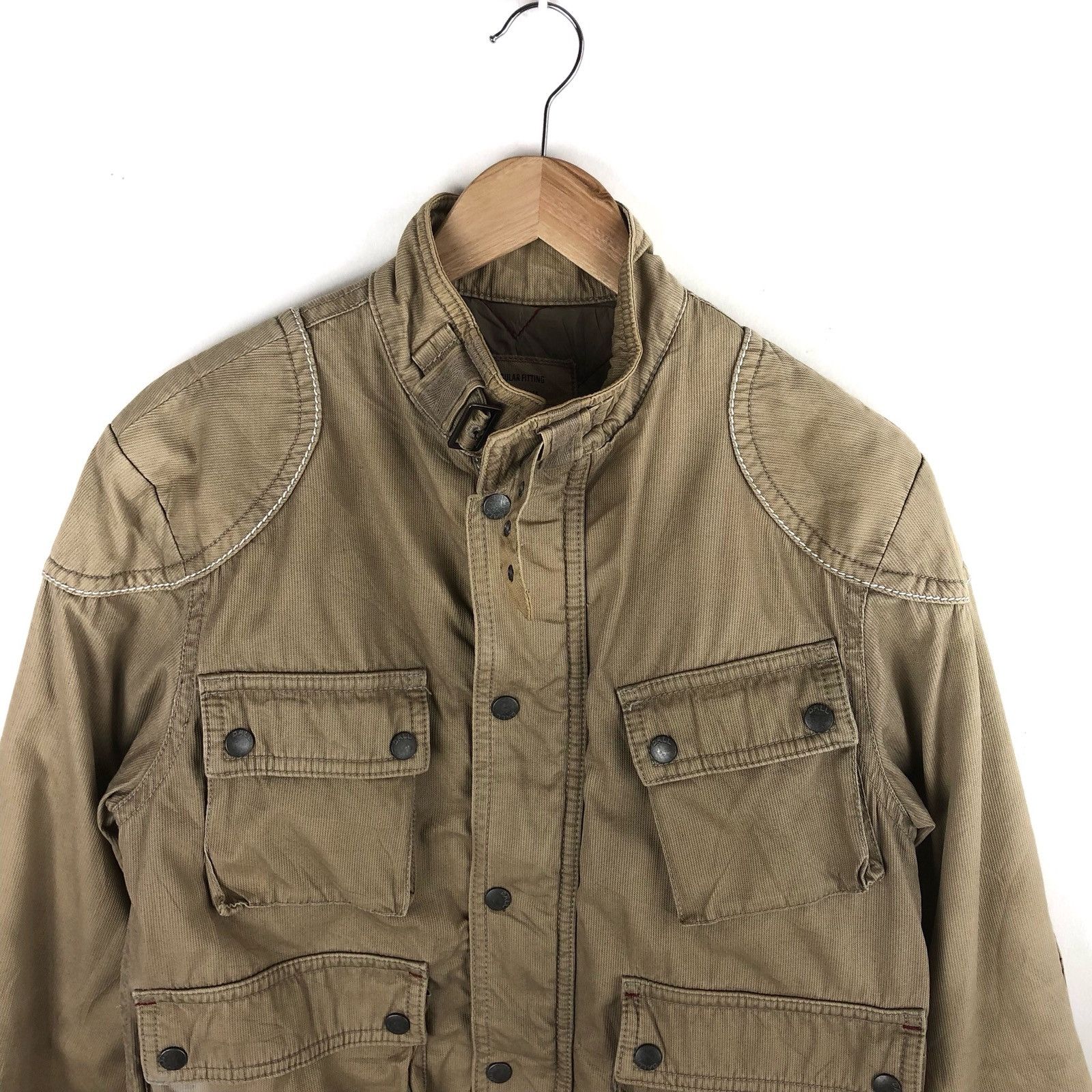 Japanese Brand (A46) Ball Biker Jacket Ace Cafe Racer 4 Pockets Size US S / EU 44-46 / 1 - 2 Thumbnail