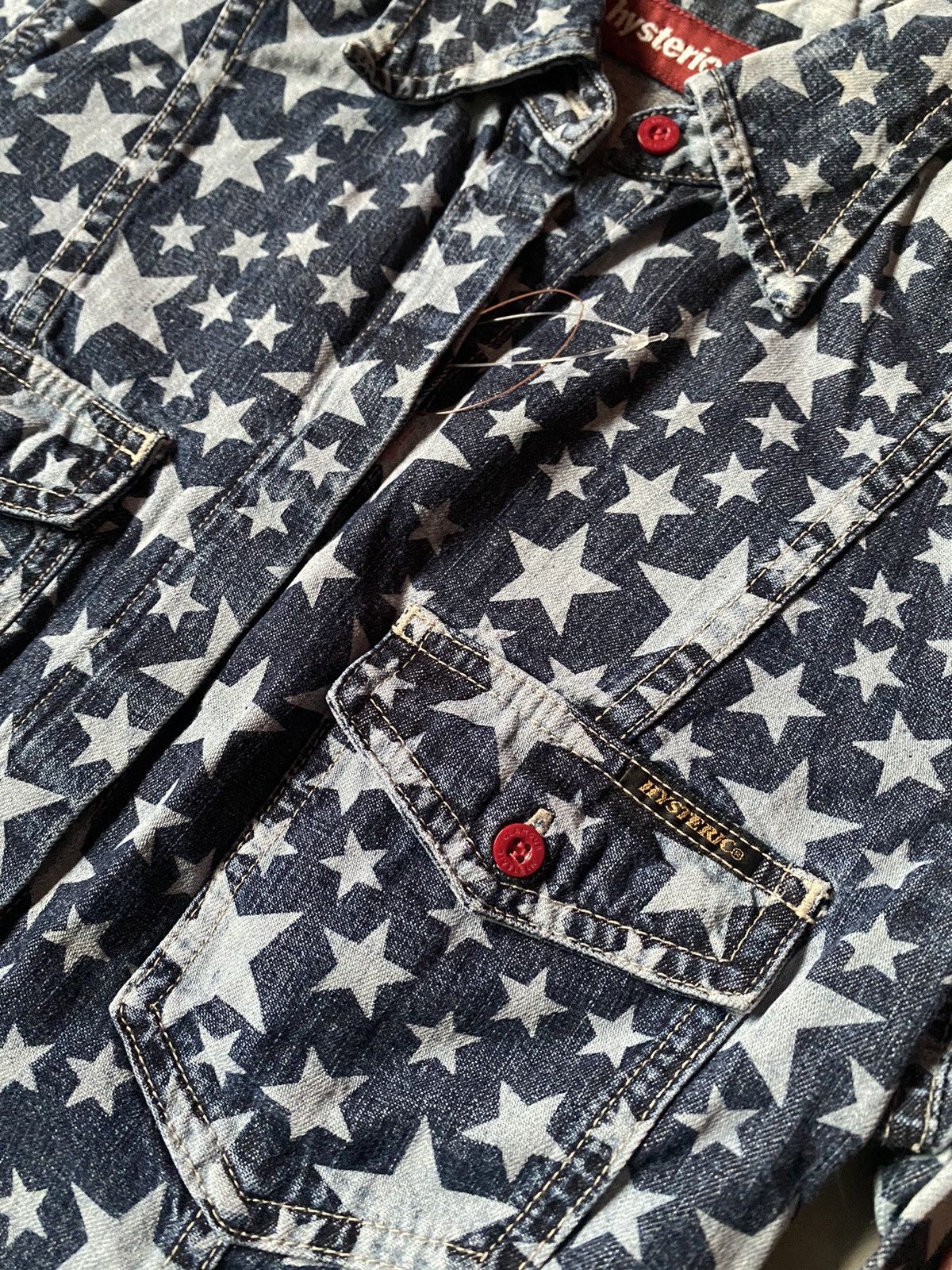 Hysteric Glamour 💥Vintage Hysteric Glamour Star Overprint Denim Dress Size XS / US 0-2 / IT 36-38 - 8 Thumbnail