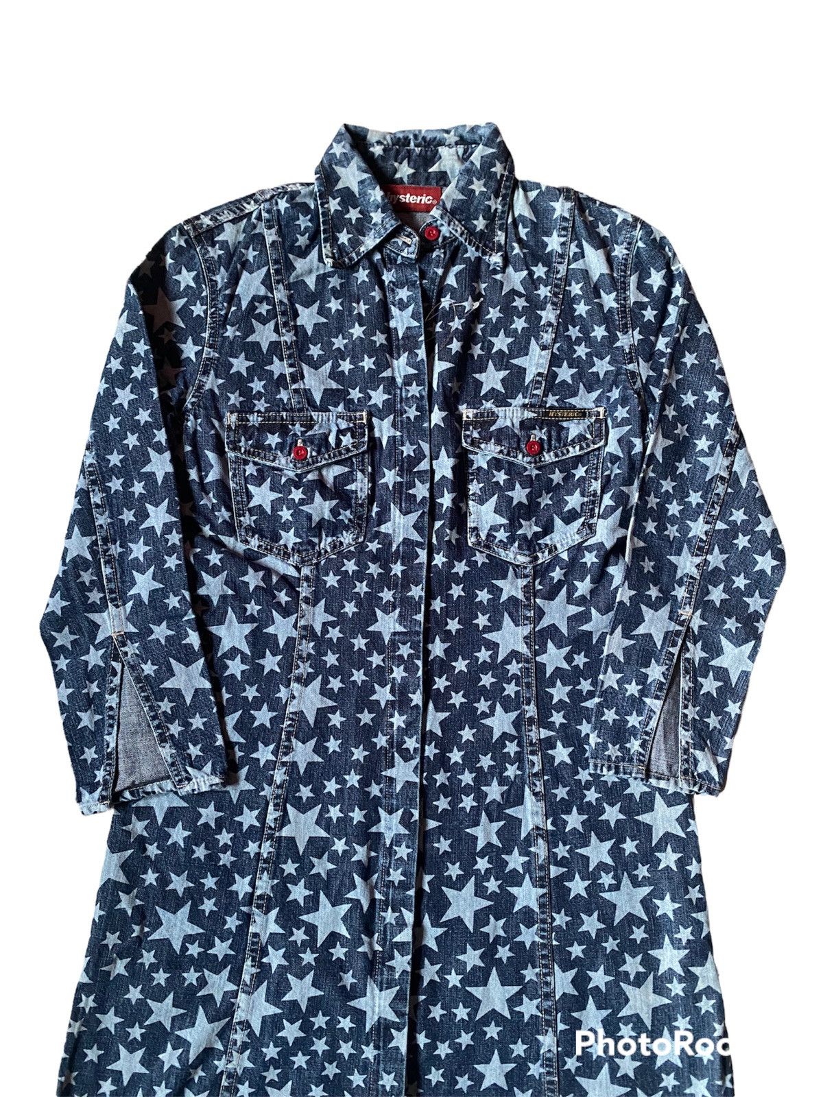 Hysteric Glamour 💥Vintage Hysteric Glamour Star Overprint Denim Dress Size XS / US 0-2 / IT 36-38 - 9 Thumbnail