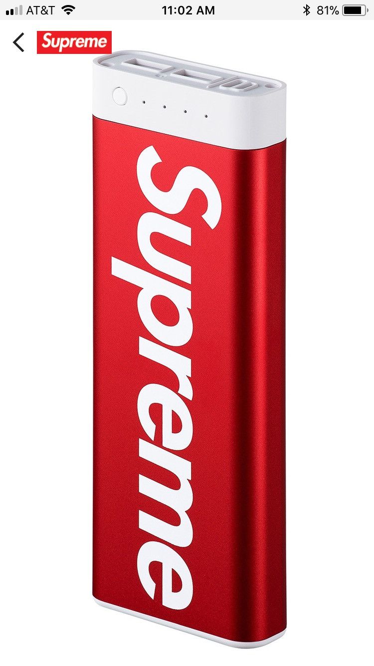 Mophie × Supreme Encore 20k Supreme/Mophie Power Brick Power Bank