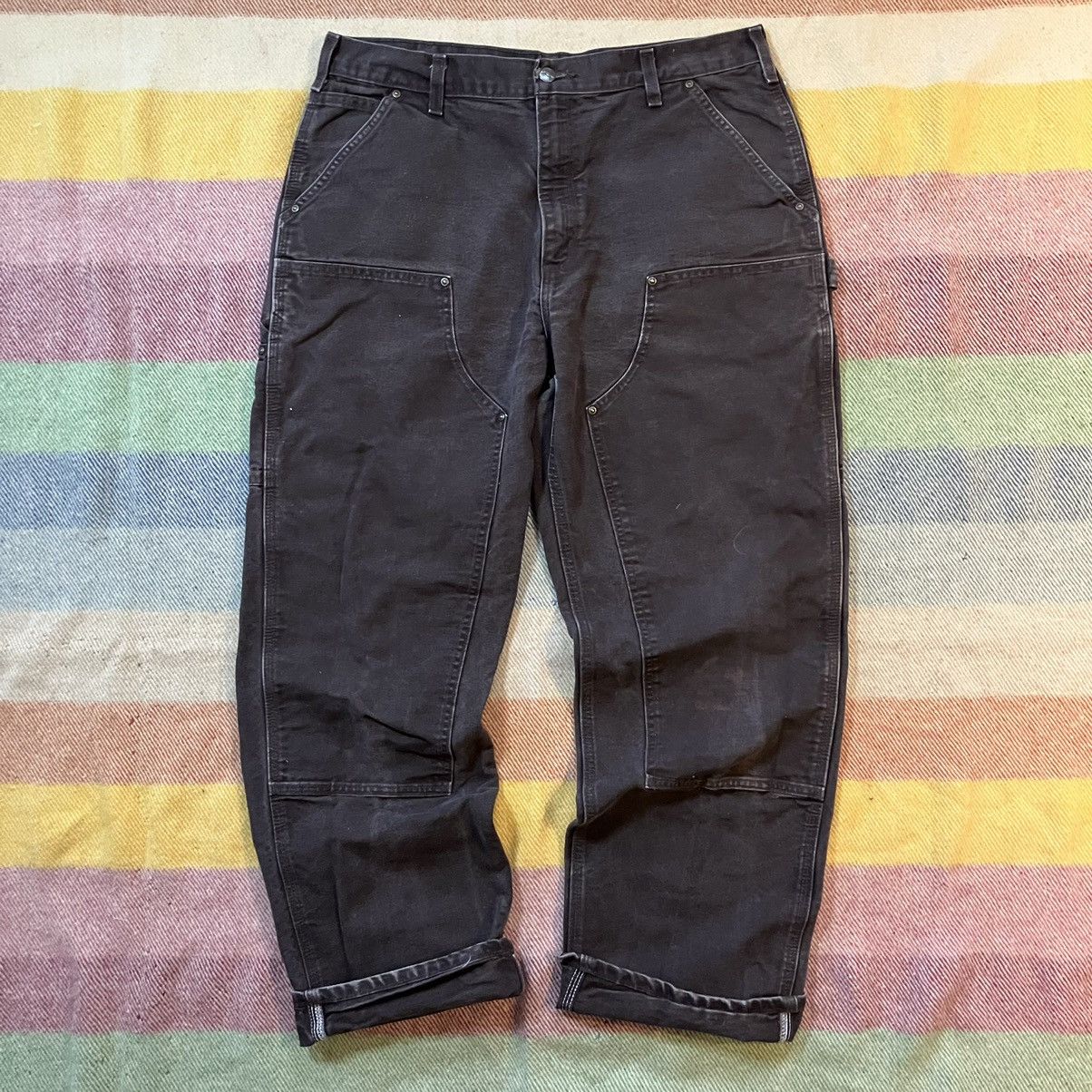 Vintage VTG 1990s Carhartt Brown Earth Tone Double Knee Work Pants ...