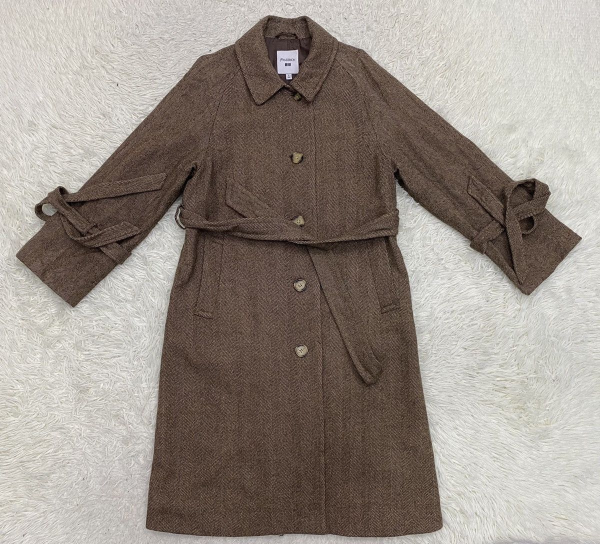 JW Anderson × Uniqlo J.W.Anderson x Uniqlo Tweed Wool Coat in Size S Size S / US 4 / IT 40 - 1 Thumbnail