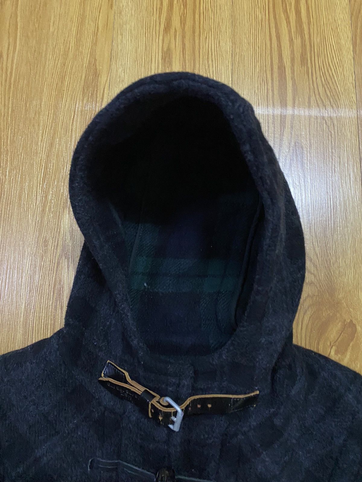 SHIPS × Ships Jet Blue Ships Jet Blue Besmar England Check Wool DUFFLE Coat Jacket Size US M / EU 48-50 / 2 - 6 Thumbnail