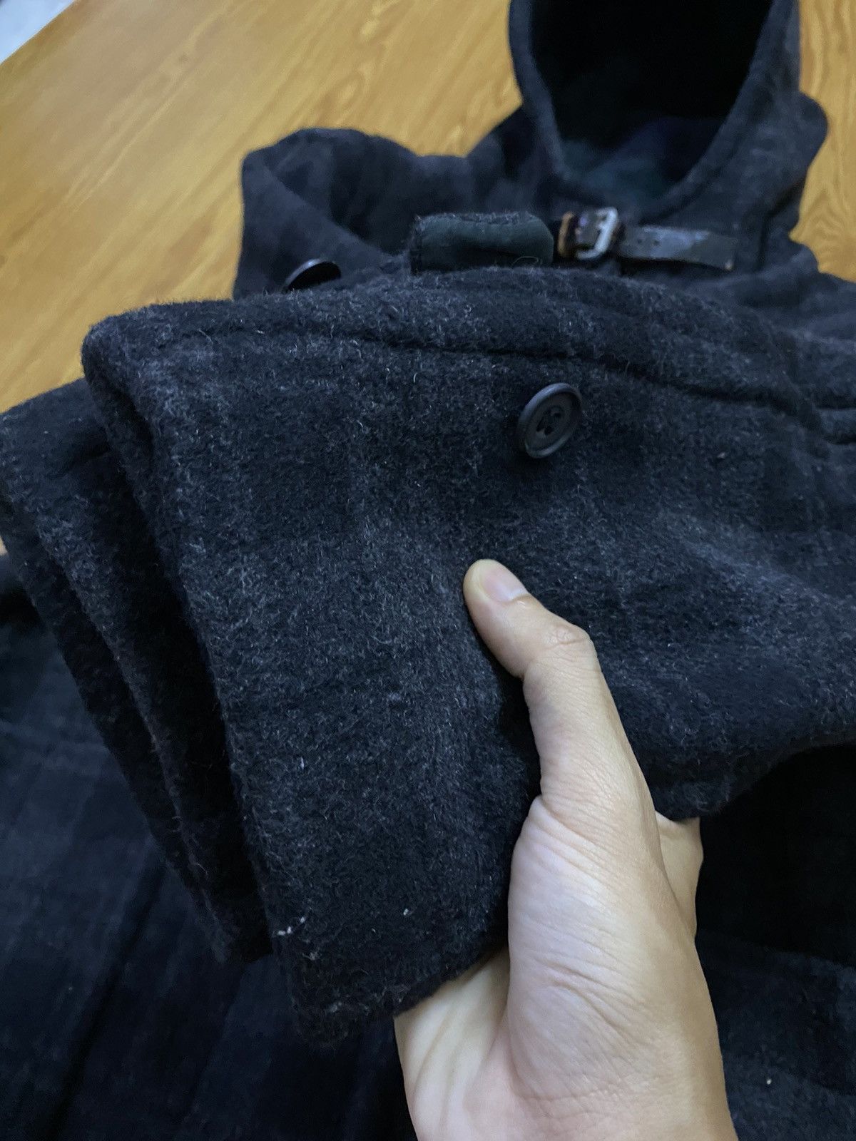 SHIPS × Ships Jet Blue Ships Jet Blue Besmar England Check Wool DUFFLE Coat Jacket Size US M / EU 48-50 / 2 - 8 Thumbnail