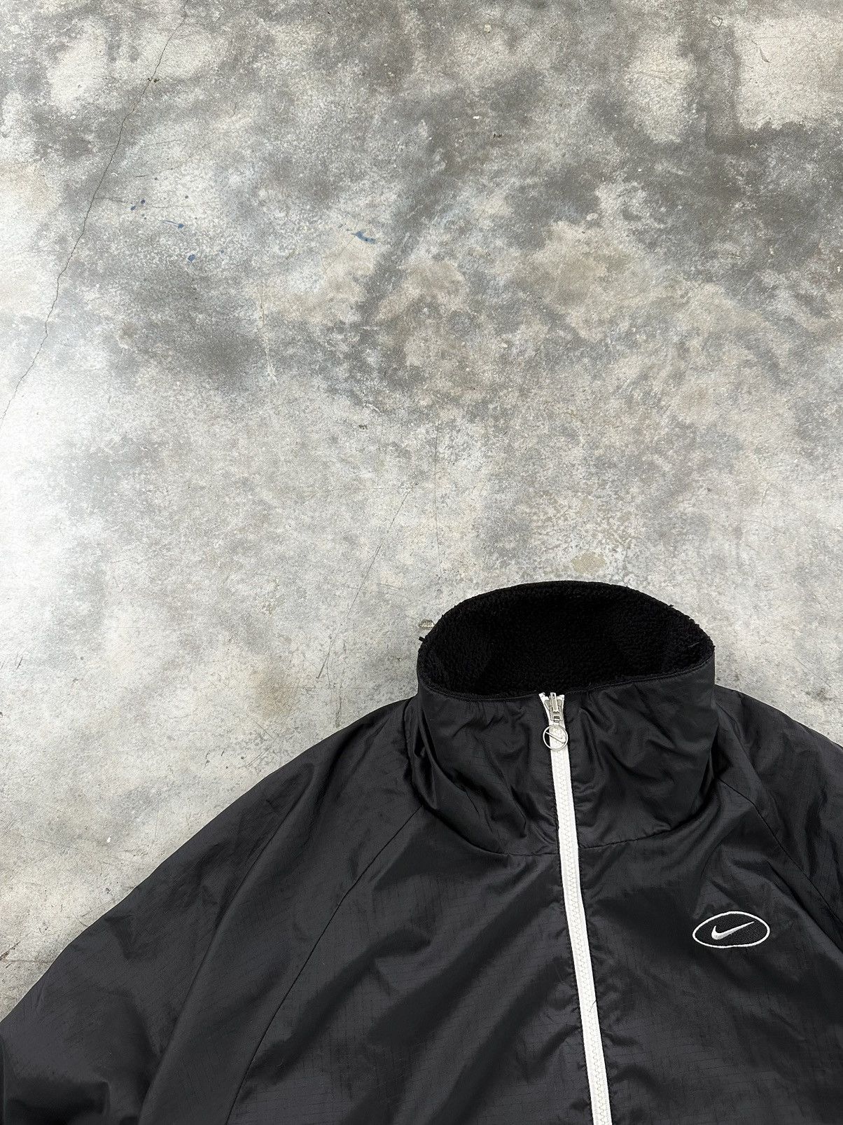 Nike Nike Black Sherpa Reversible " Big Swoosh " Fleece Jacket Size US M / EU 48-50 / 2 - 5 Thumbnail