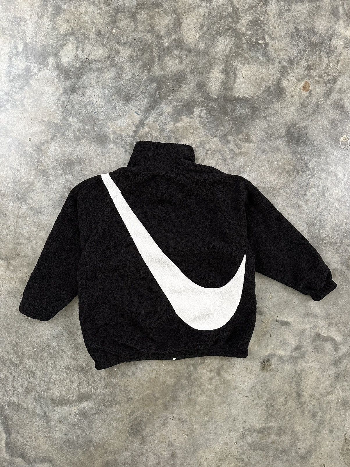 Nike Nike Black Sherpa Reversible " Big Swoosh " Fleece Jacket Size US M / EU 48-50 / 2 - 3 Thumbnail