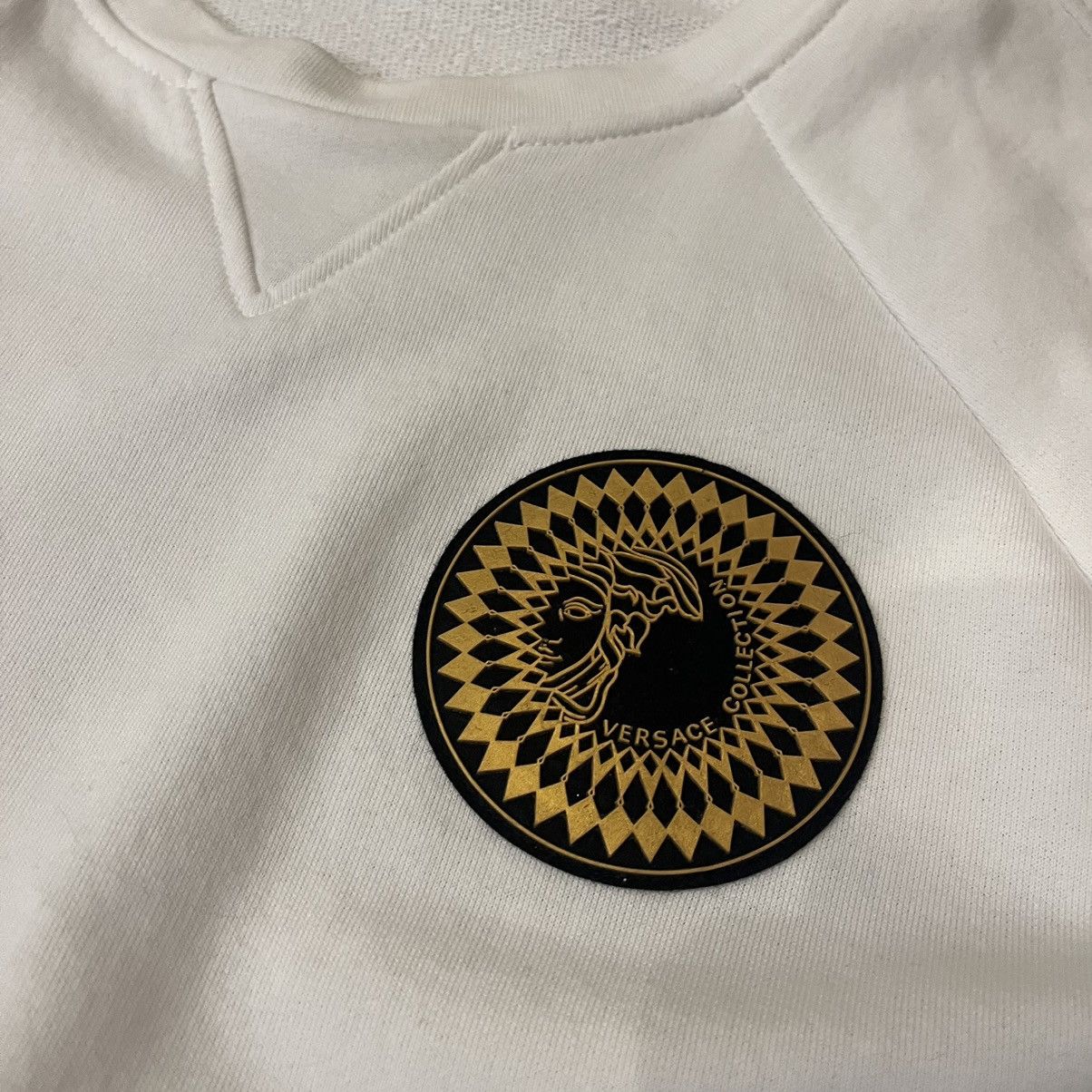 Versace Versace Collection Patch Logo Sweater White Size US M / EU 48-50 / 2 - 3 Thumbnail