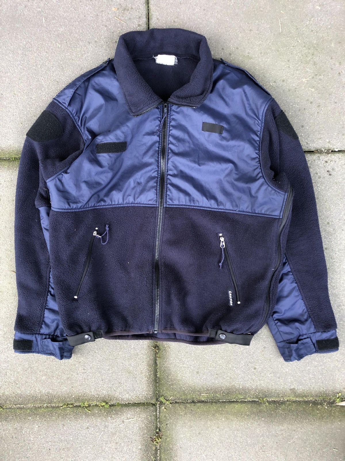 Vintage 70s 80s side zip tactical fleece nylon sherpa adjustable Size US L / EU 52-54 / 3 - 1 Thumbnail