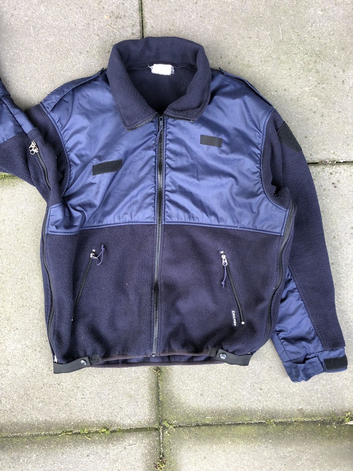 Vintage 70s 80s side zip tactical fleece nylon sherpa adjustable Size US L / EU 52-54 / 3 - 2 Thumbnail