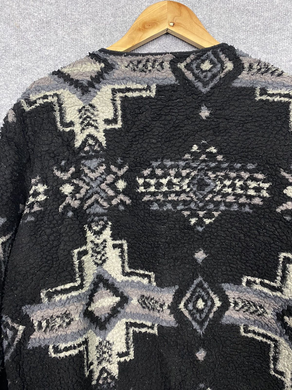 Native American Native Navajo Fleece Sherpa Jacket Zipper Design Size US M / EU 48-50 / 2 - 5 Thumbnail