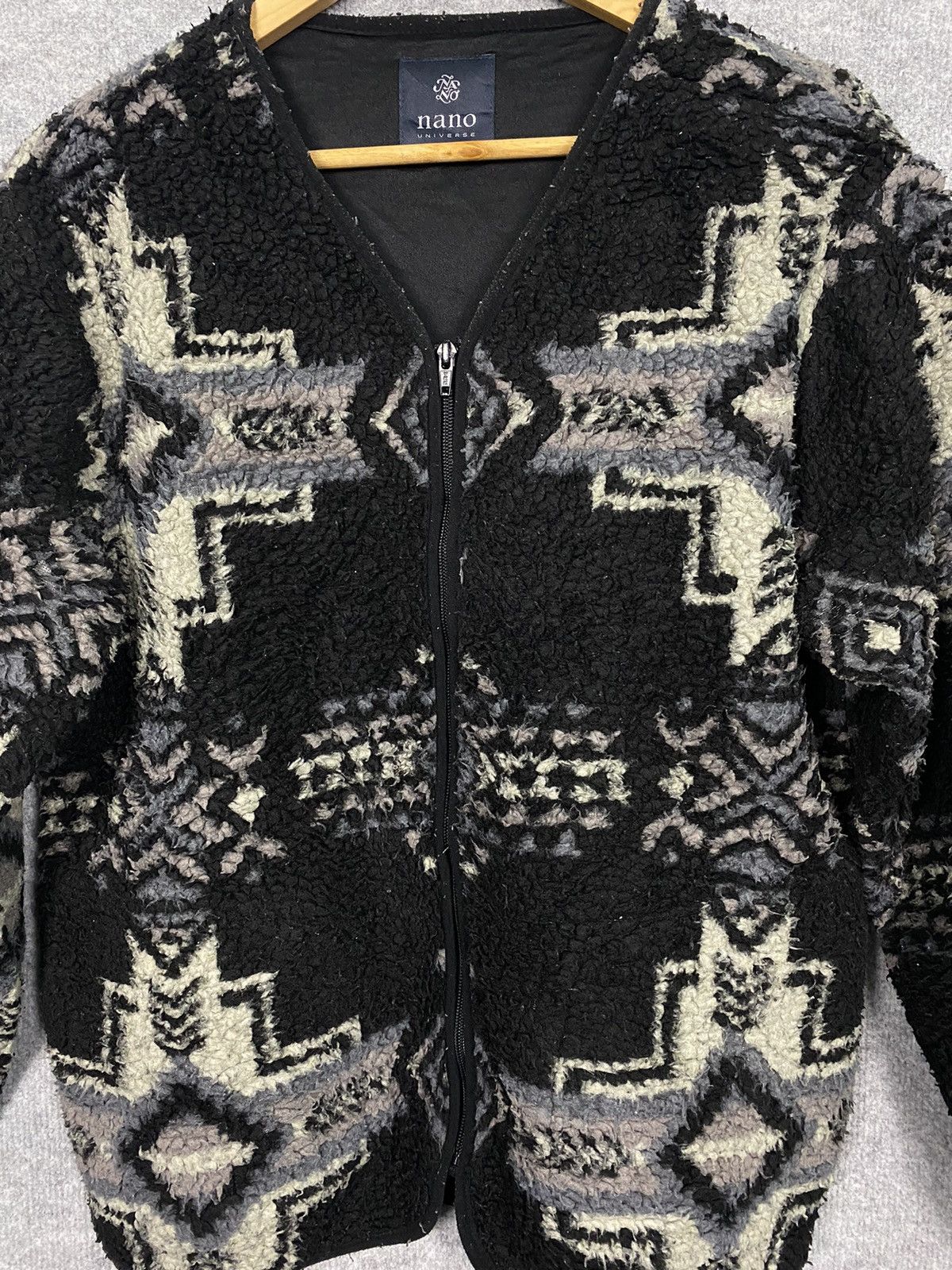 Native American Native Navajo Fleece Sherpa Jacket Zipper Design Size US M / EU 48-50 / 2 - 3 Thumbnail