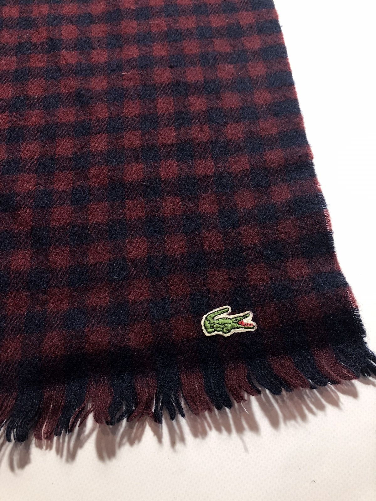 Lacoste Lacoste Vintage Plaid Scarf Size ONE SIZE - 2 Thumbnail