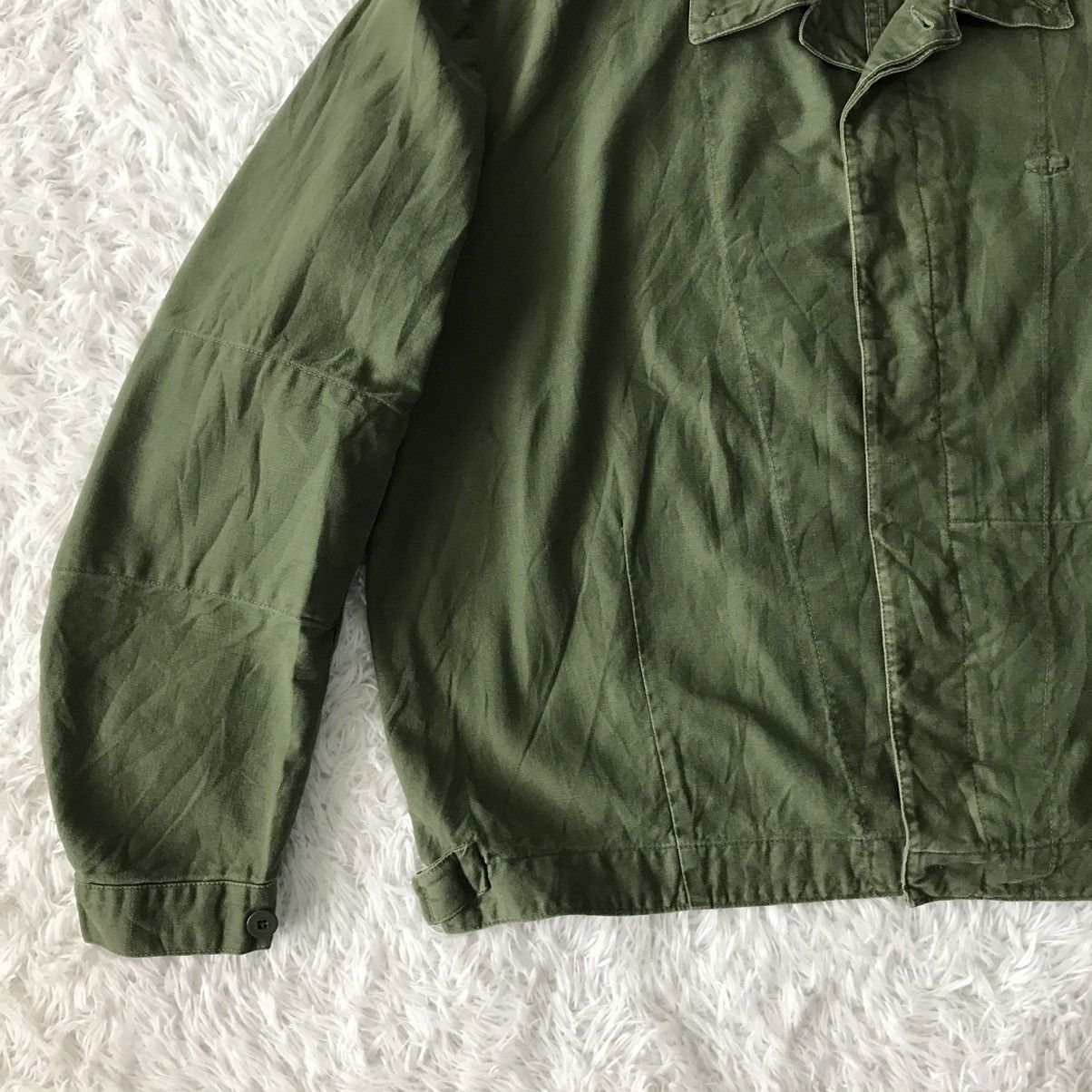 Vintage 💥Vtg 60s Swedish Military Army Shirt Jacket Size US L / EU 52-54 / 3 - 3 Thumbnail