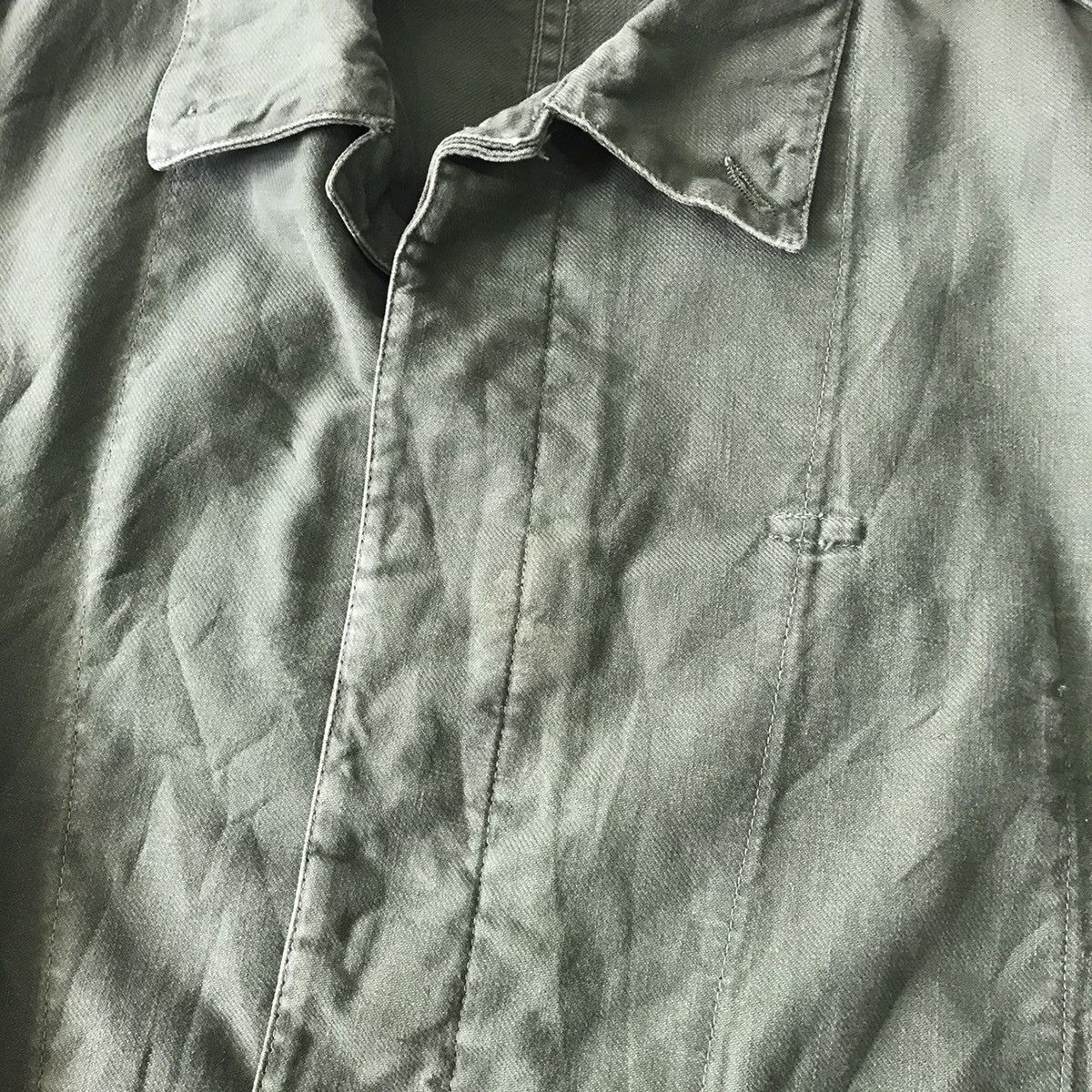 Vintage 💥Vtg 60s Swedish Military Army Shirt Jacket Size US L / EU 52-54 / 3 - 12 Thumbnail