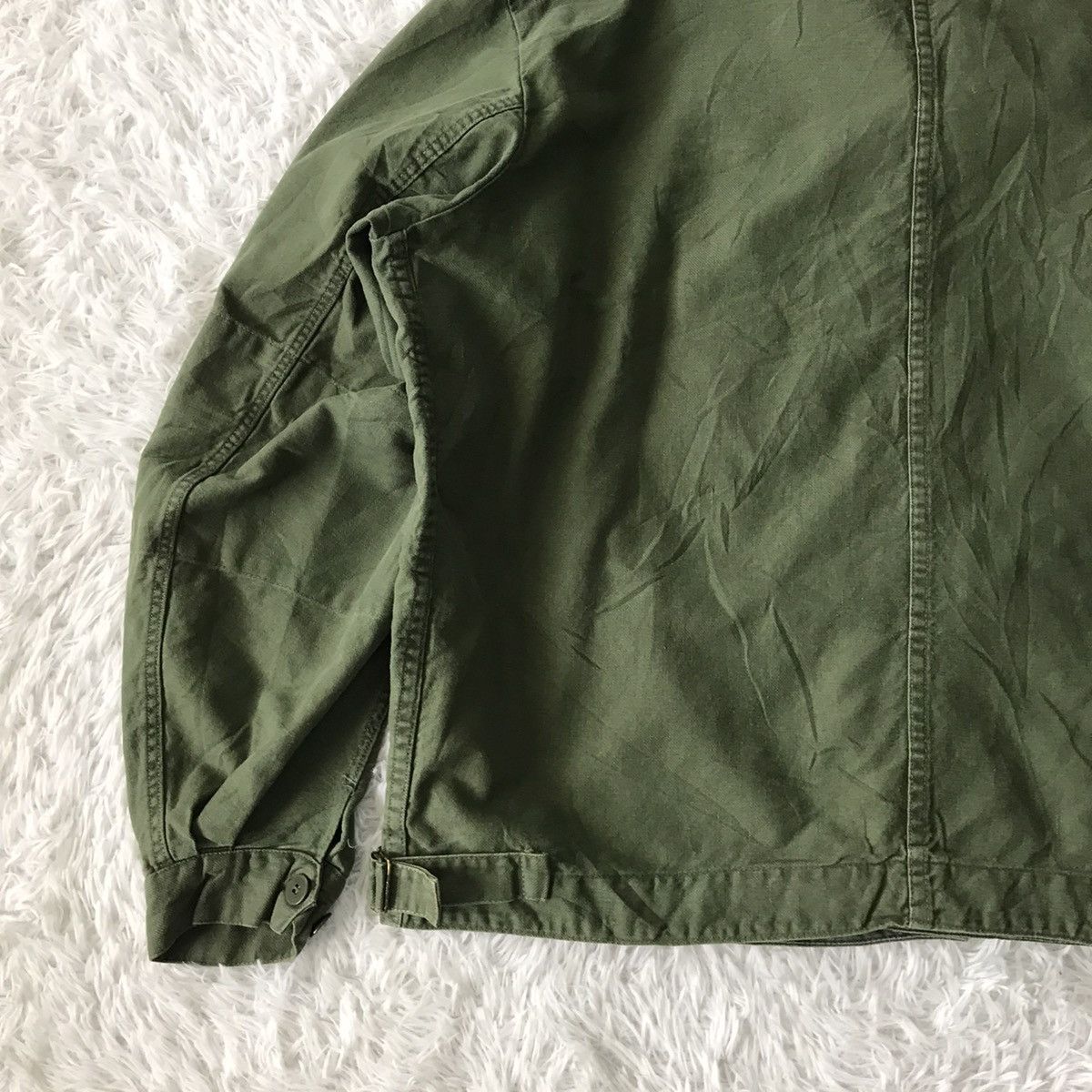 Vintage 💥Vtg 60s Swedish Military Army Shirt Jacket Size US L / EU 52-54 / 3 - 7 Thumbnail