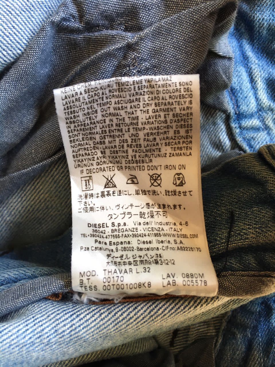 Diesel DIESEL Distressed Thavar Slim Skinny Men.s made in Italy Size US 34 / EU 50 - 9 Thumbnail