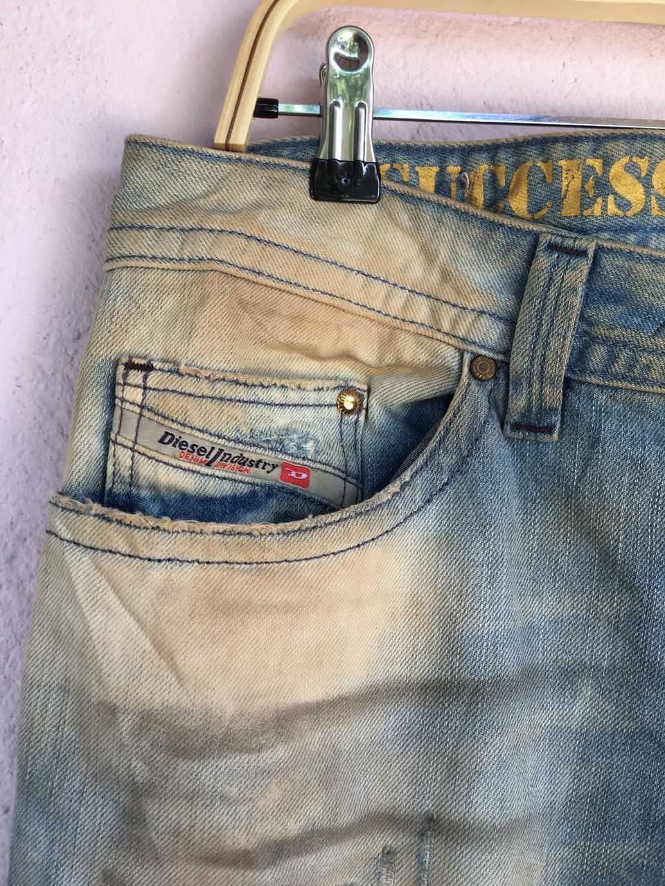 Diesel DIESEL Distressed Thavar Slim Skinny Men.s made in Italy Size US 34 / EU 50 - 6 Thumbnail