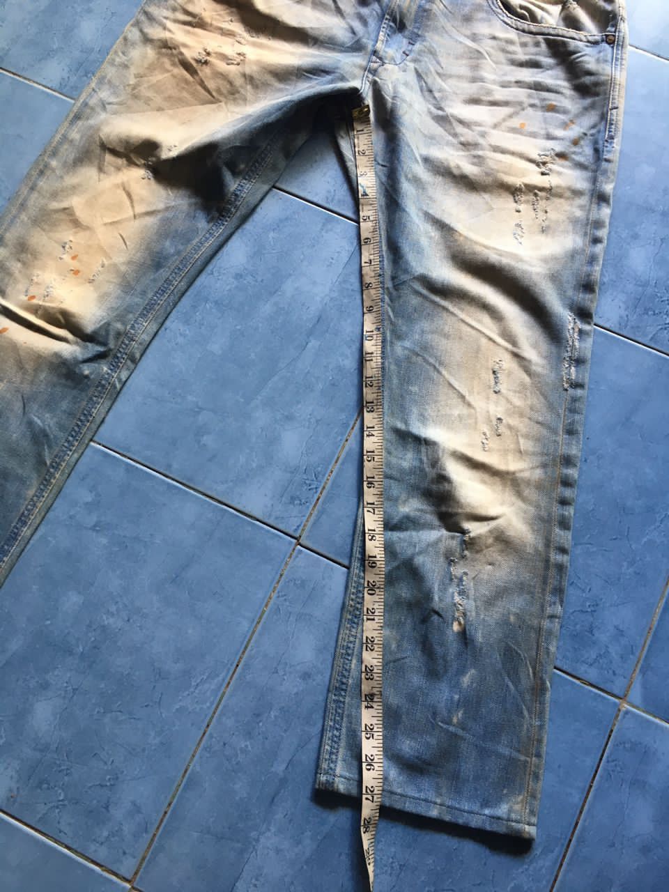 Diesel DIESEL Distressed Thavar Slim Skinny Men.s made in Italy Size US 34 / EU 50 - 13 Thumbnail