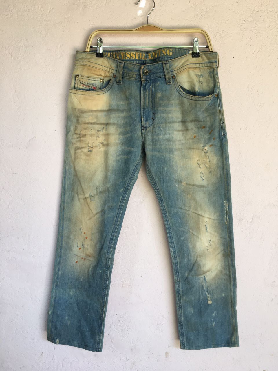 Diesel DIESEL Distressed Thavar Slim Skinny Men.s made in Italy Size US 34 / EU 50 - 1 Thumbnail