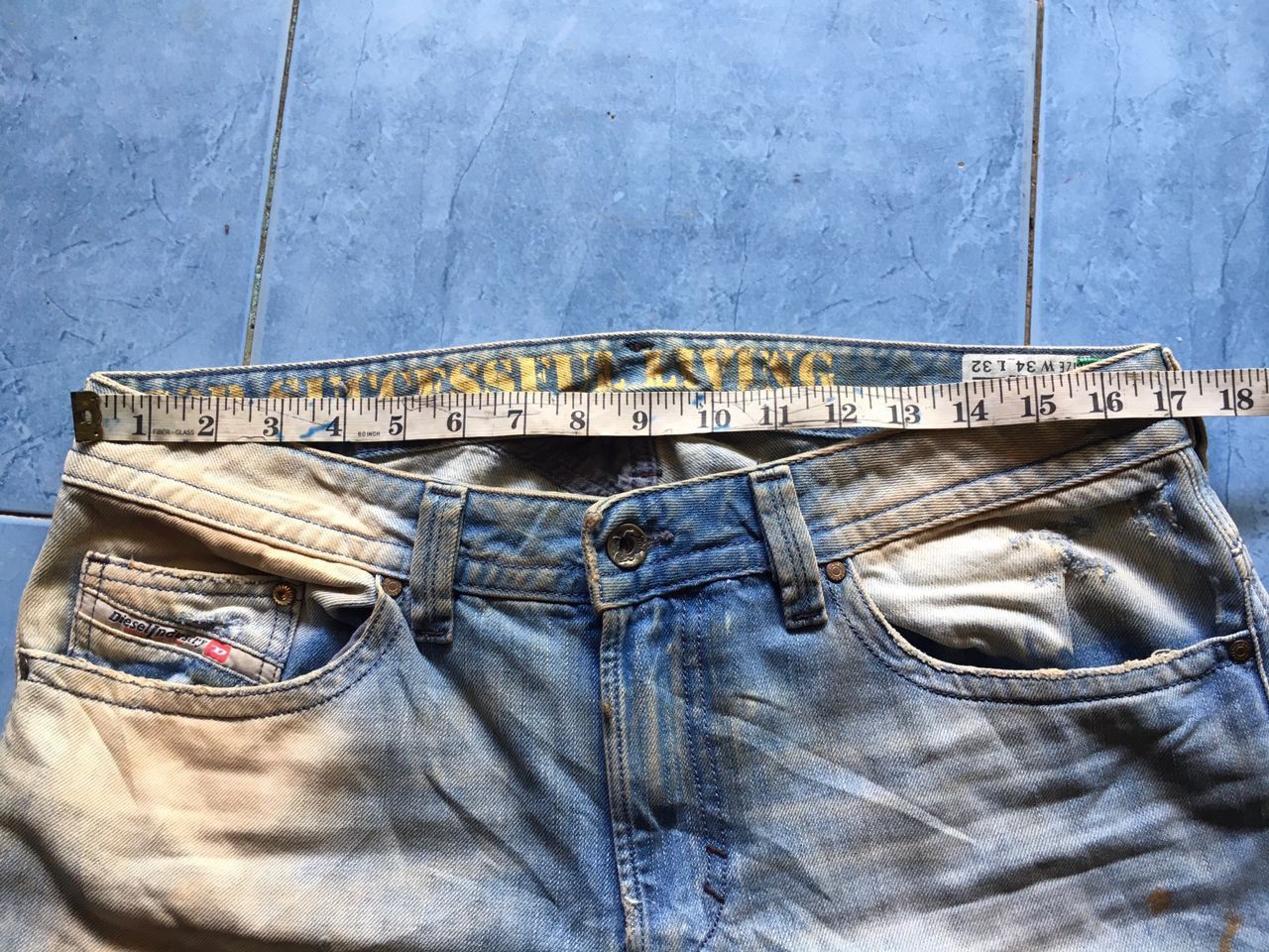Diesel DIESEL Distressed Thavar Slim Skinny Men.s made in Italy Size US 34 / EU 50 - 12 Thumbnail