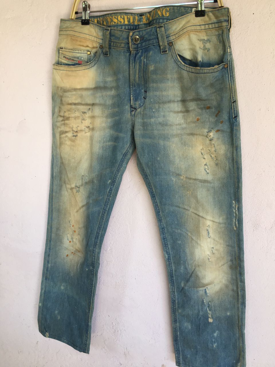 Diesel DIESEL Distressed Thavar Slim Skinny Men.s made in Italy Size US 34 / EU 50 - 4 Thumbnail