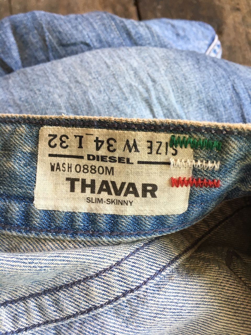 Diesel DIESEL Distressed Thavar Slim Skinny Men.s made in Italy Size US 34 / EU 50 - 7 Thumbnail