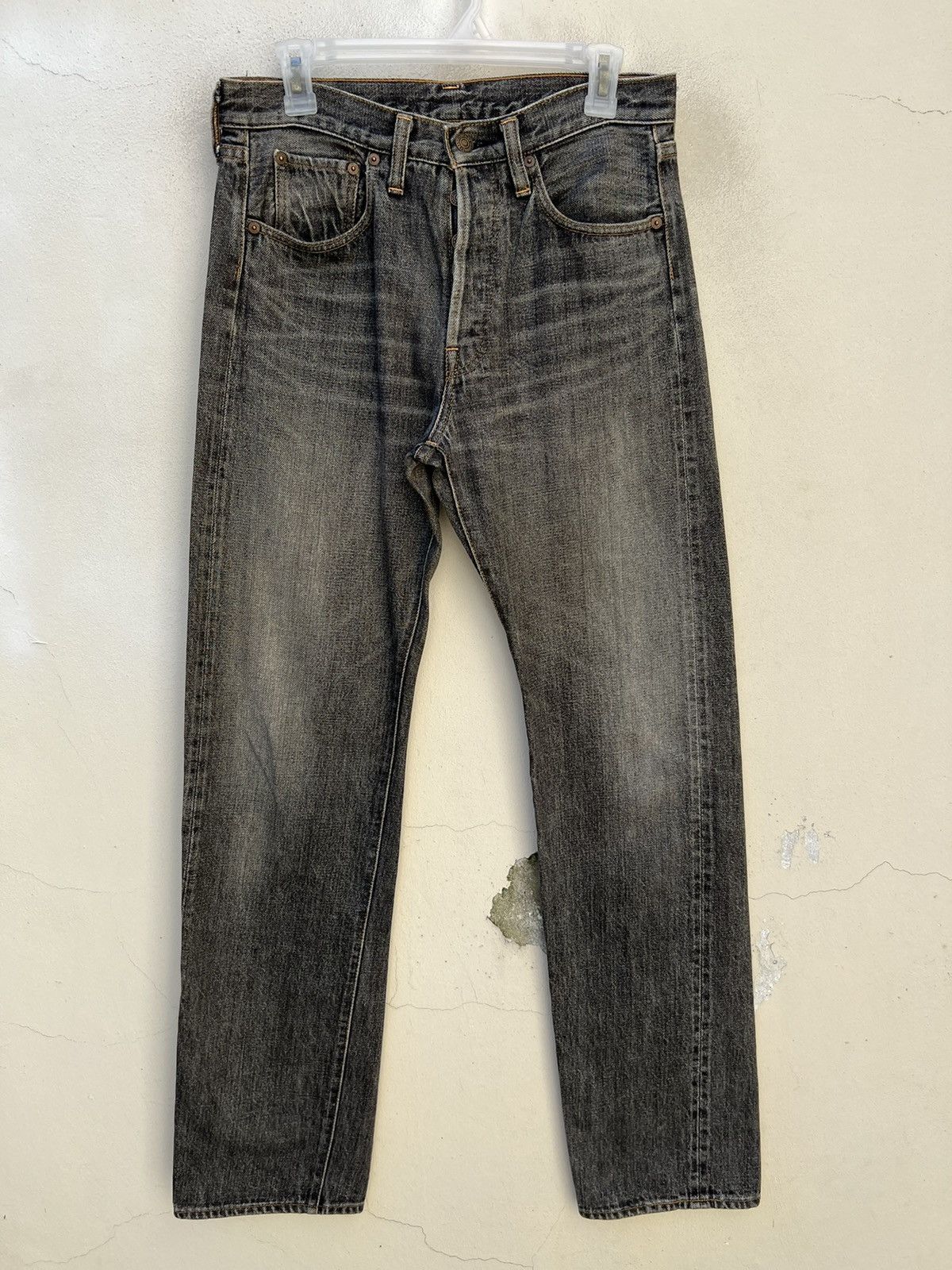 Denime × Vintage Vintage DENIME Japan Sun Faded Black Denim Selvedge Jeans Size US 31 - 1 Thumbnail