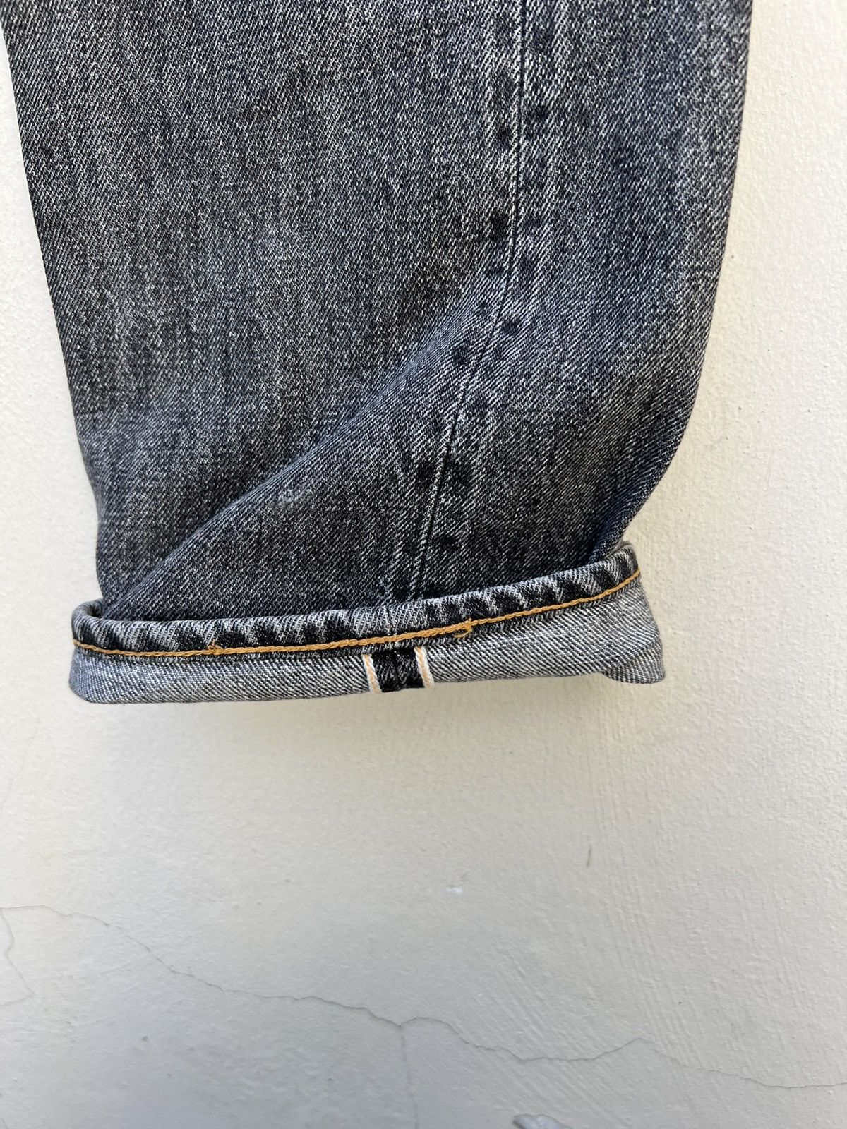 Denime × Vintage Vintage DENIME Japan Sun Faded Black Denim Selvedge Jeans Size US 31 - 9 Thumbnail