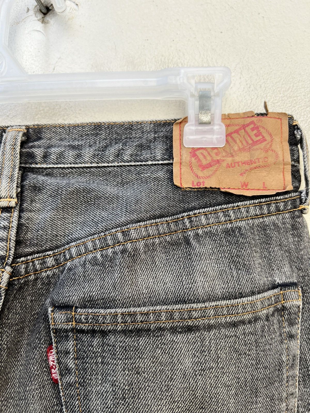Denime × Vintage Vintage DENIME Japan Sun Faded Black Denim Selvedge Jeans Size US 31 - 16 Thumbnail