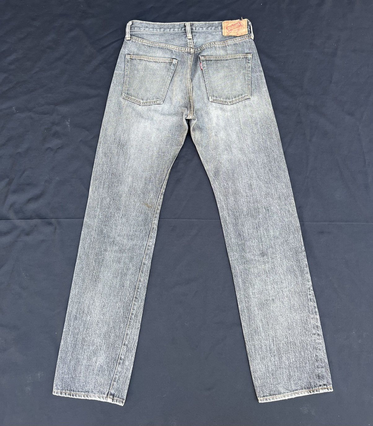 Denime × Vintage Vintage DENIME Japan Sun Faded Black Denim Selvedge Jeans Size US 31 - 25 Thumbnail